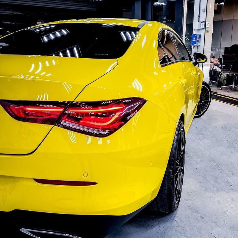 برچسب PET Super Glossy Automotive Sky آبی خاکستری زرد قرمز سبز مشکی روکش فیلم وینیل ماشین وینیل تمام بدن